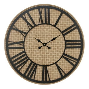 Genérico - Reloj Pared Rústico Madera Ratán Números Romanos Jhn
