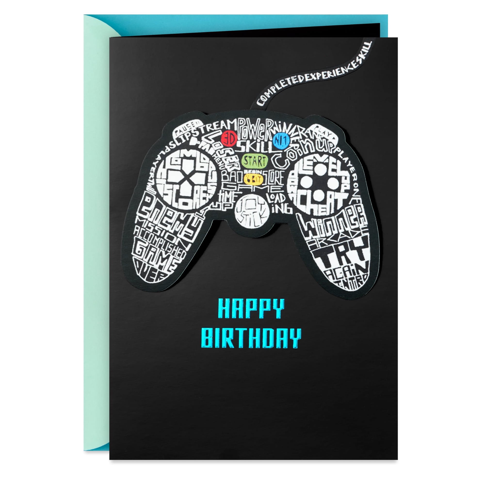 Tarjeta De Cumpleaños Hallmark Gamer Para Videojuegos, 5 X 7.2 Pulgadas