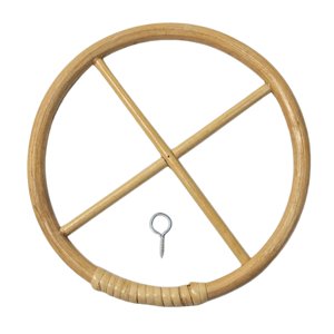 Magideal - Rattan Hoop Circle Rings Macrame Floral Wreaths Hoop Boho Decoración Para El Hogar Diy Craft Hoops Para Wind Chimes Wedding Ornament , Ronda Redondo