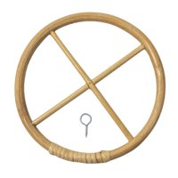 Magideal - Rattan Hoop Circle Rings Macrame Floral Wreaths Hoop Boho Decoración Para El Hogar Diy Craft Hoops Para Wind Chimes Wedding Ornament , Ronda Redondo