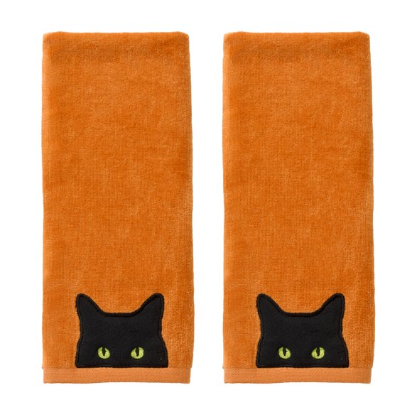 Juego de 2 toallas de mano SKL Home 41x64 cm Algodón Naranja Halloween