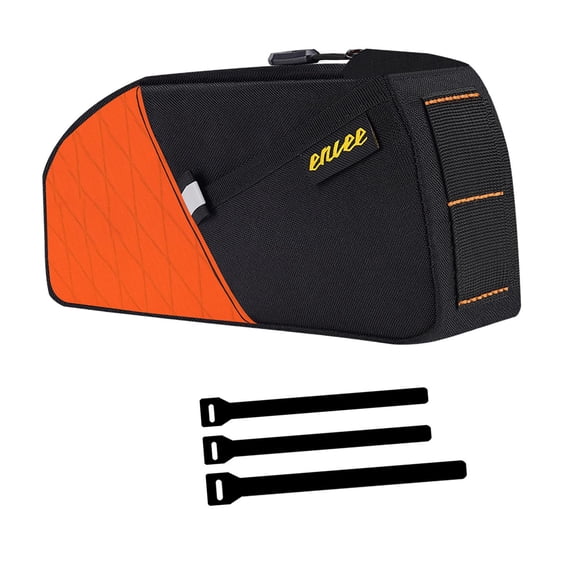 Bolsa Para El Tubo Delantero De La Bicicleta, Ideal Para Ciclismo, Para Viajes, Llaves, Teléfono Y Almacenamiento Del Cuadro, Color Naranja.