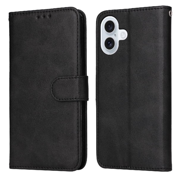 Funda Billetera para iPhone 17 con Porta Tarjetas y Soporte Ajustable Negro