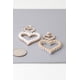 thumbnail image 2 of Aretes Fashnzfab Twin Pearl Jewel Colgantes Corazón Oro con Perlas Crema, 2 of 2
