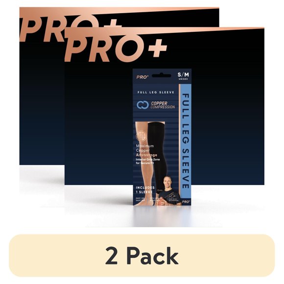 Manga de Pierna Copper Compression PRO Rendimiento Talla SM Negra