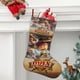 thumbnail image 2 of Max y los Caballeros de la Media Noche Tema: Calcetines de Navidad, fino lino blanco para colgar en escaleras y chimenea, decoración navideña para el hogar, regalo de Navidad.54cm×38cm, 2 of 5