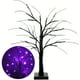 thumbnail image 2 of 1pc, Indoor Halloween Decorations For Home, 22” Black Halloween Tree With LED Purple Lights Battery Powered For Indoor Home Halloween Decor, 2 of 4