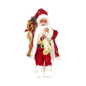 Bothyi - Decoraciones De Papá Noel Figura De Papá Noel De Pie Para Oficina Año Nuevo Hogar 45 Cm