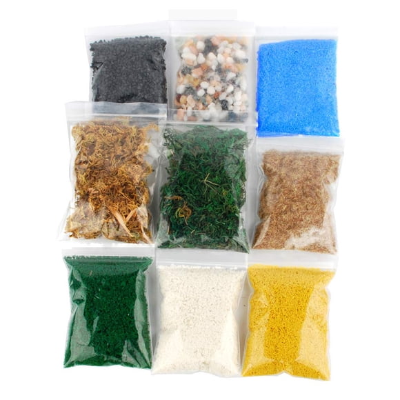 Kit de materiales para bases de paisajes NWFashion, 300 g, 9 bolsas