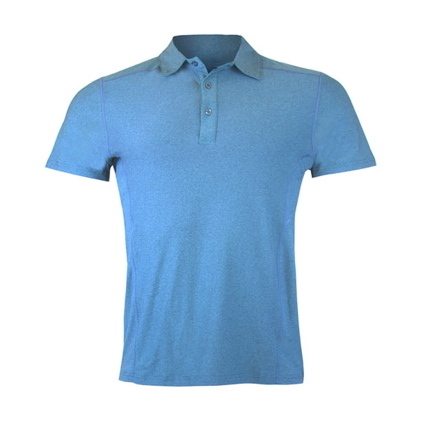 Polera Dry Fit Con Cuello Manga Corta Jaspeada Hombre