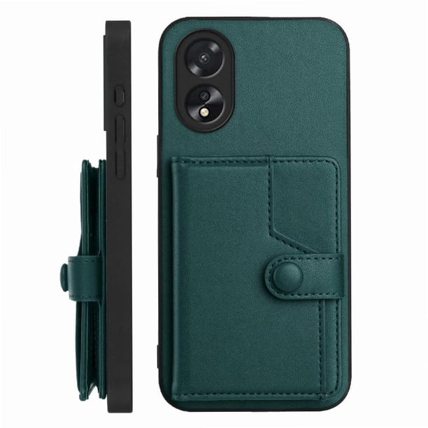FOXDOCK Funda para OPPO A18 4G con Bloqueo RFID - Diseño Elegante con Cierre de Botón