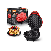Raf - Mini Wafflera Maquina Waffles Pasteles Conos Repostería