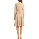 thumbnail image 3 of INSPIRE CHIC Conjuntos de Traje de Falda de Negocios para Mujeres Regreso a Clases Atuendo de Maestra 2 Piezas Conjuntos Oficina Chaqueta Blazer de Manga 3/4 Faldas Plisadas L Caqui, 3 of 6