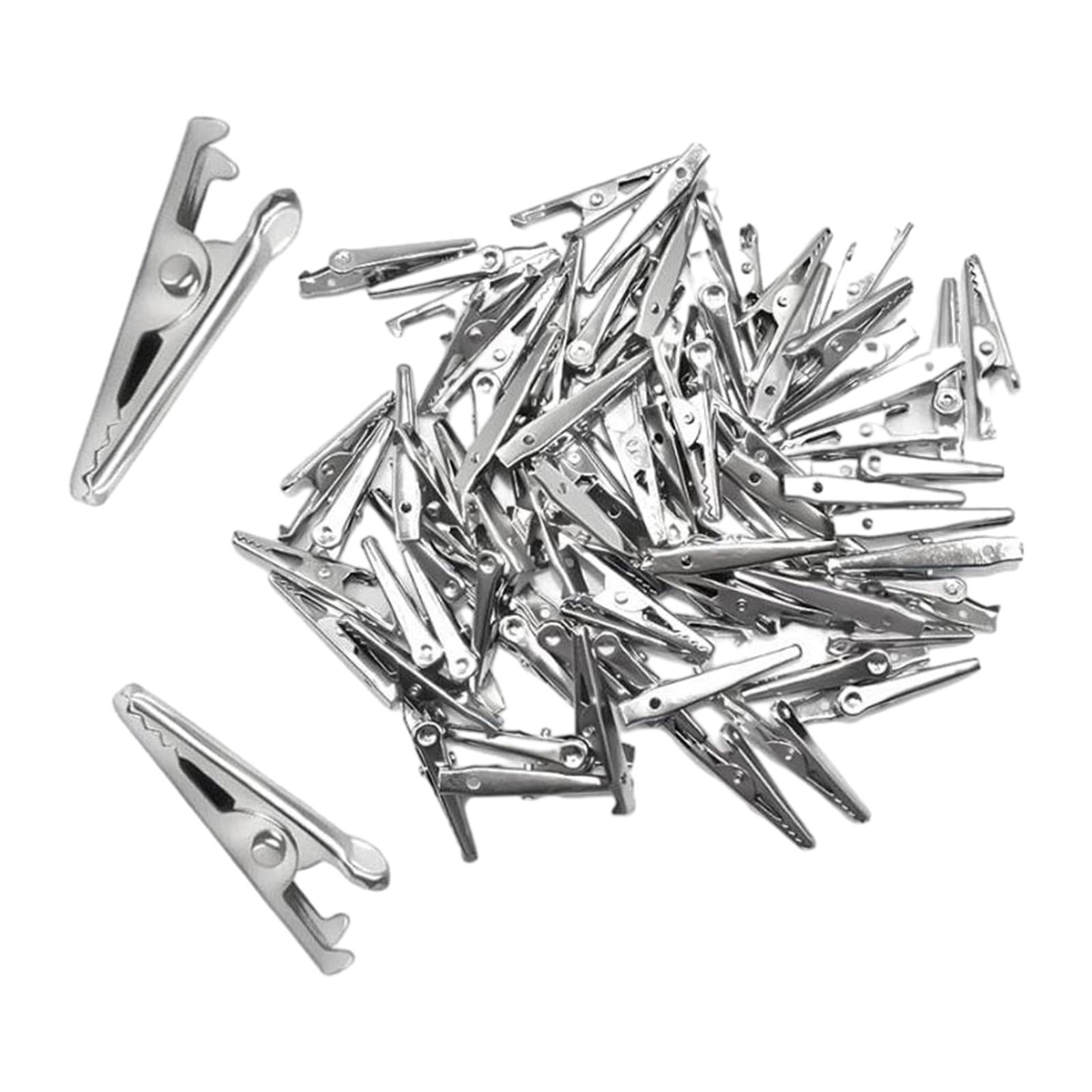 Magideal - 100 Piezas Pinzas De De Metal Abrazaderas De De 35 Mm, Abrazadera De Clip De Cable De Clip De Prueba, Clips Reutilizables Hechos A