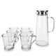 thumbnail image 2 of Juego de Jarra De Vidrio Elegante Con Tapa De Acero Inoxidable y 6 Tazas con Asa, 2 of 5