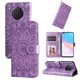 thumbnail image 1 of Funda tipo cartera FOXDOCK para Honor 50 Lite , diseño girasol en relieve, cuero PU, cierre magnético, soporte y tarjetero, 1 of 5