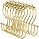 thumbnail image 1 of 12pcs, Rustproof Stainless Steel S Shape Shower Curtain Hooks Rings, Shower Curtain Rings Hooks For Bathroom Shower Rod Curtains, Bathroom Accessories, 1 of 5