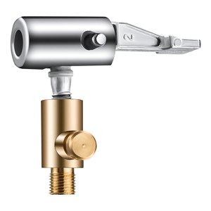 Magideal - Adaptador De Manguera De Inflado De Aire De Neumático De Aleación De Zinc, Conector De Bomba Inflable Portátil Para Motocicleta, Bicicleta Y , Desinflado