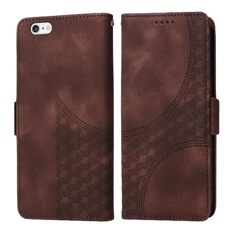 Carcasa Foxdock Iphone 6 Plus De Cuero Pu, Diseño Acolchado Clásico, Protección Contra Caídas Y Rayones