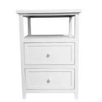 Castellaro - Velador Dormitorio Pallavicini 2 Cajones Blanco