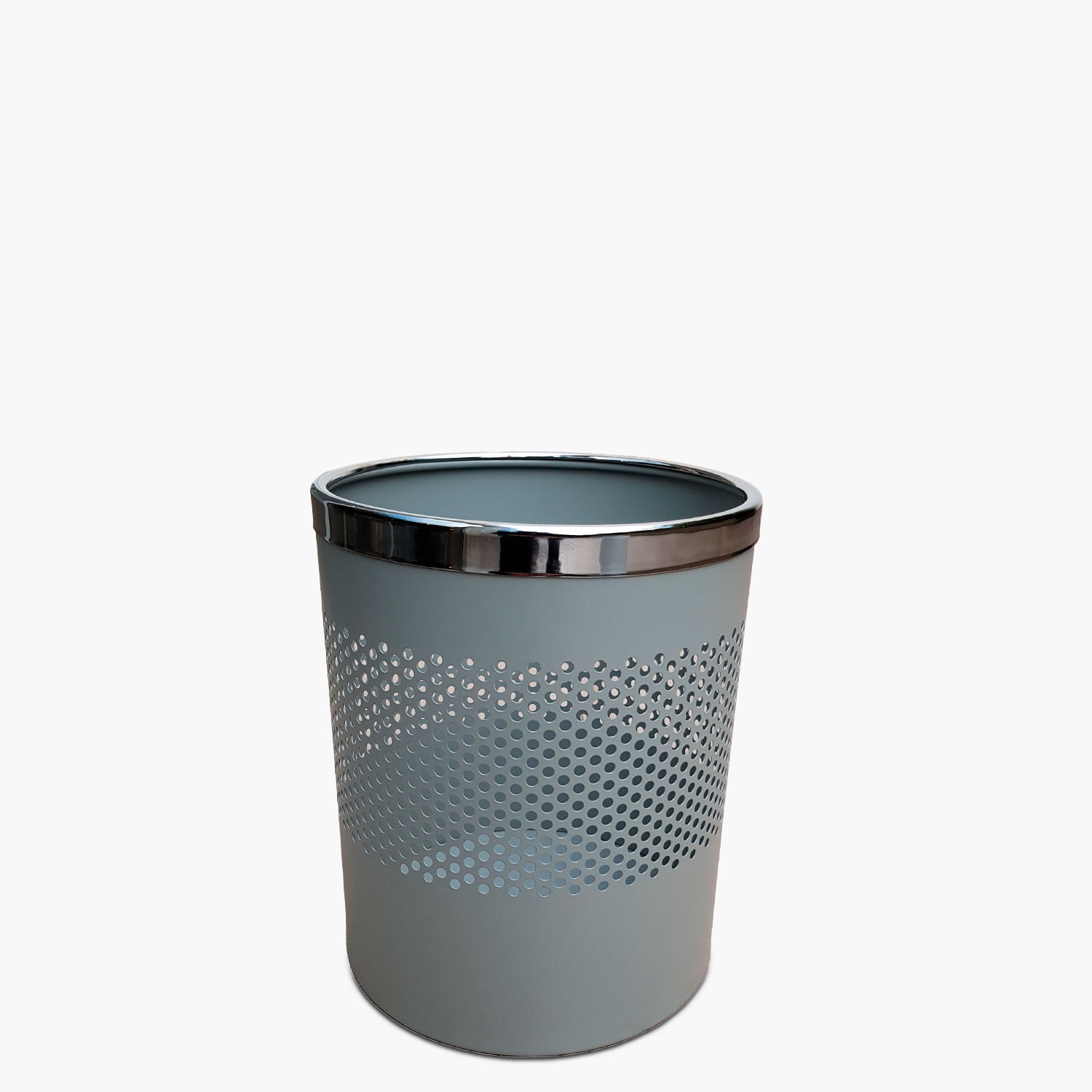Form Office - Basurero Metálico Gris Claro