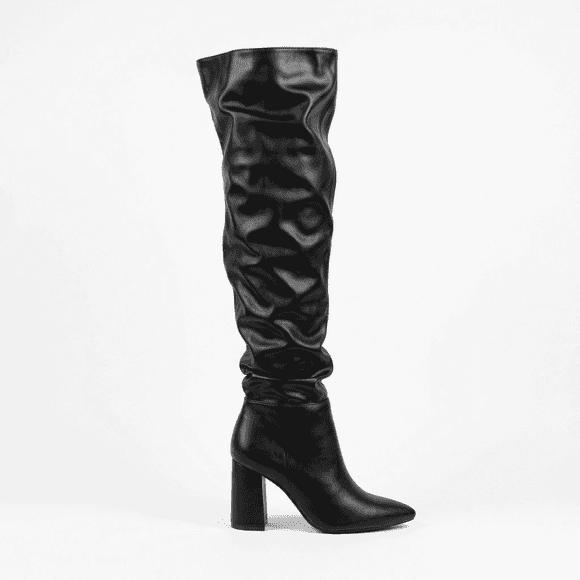 Bota Mujer Alta Puntiaguda Taco Cuadrado PG5349