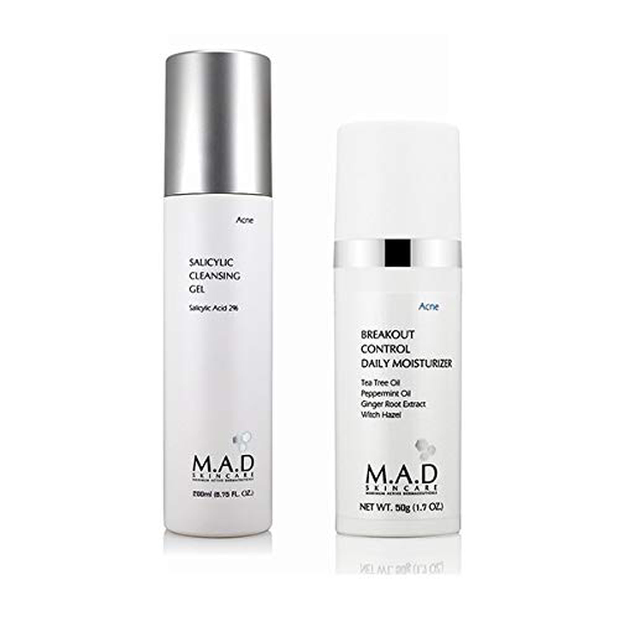 Set Dúo Antiacné M.a.d Skincare: Gel De Salicílico Y Crema Hidratante