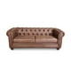 thumbnail image 2 of Sofa Florencia 3 Cuerpos Cuero Colorado Caramelo., 2 of 6