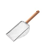 Magideal - Pala Para Arena Para Gatos, Pala De Malla, Acero Inoxidable, Fácil De Limpiar, Limpiador De Arena Para Gatos, Pala Para Esquinas, Pala Para Arena De M Agujero De Malla 5X5Mm