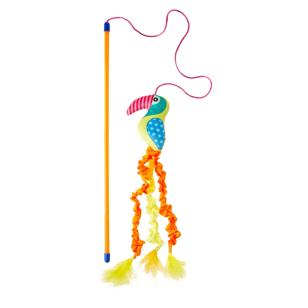 Juguete Varita Gato Vibrant Life Loro Catnip 46cm Multicolor