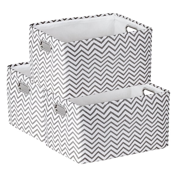 Gran contenedor de tela con asas para estantes de armario, 3 piezas de cesta de almacenamiento plegable para organizar ropa y libros, color marrón claro 13.8*9.8*7.9in