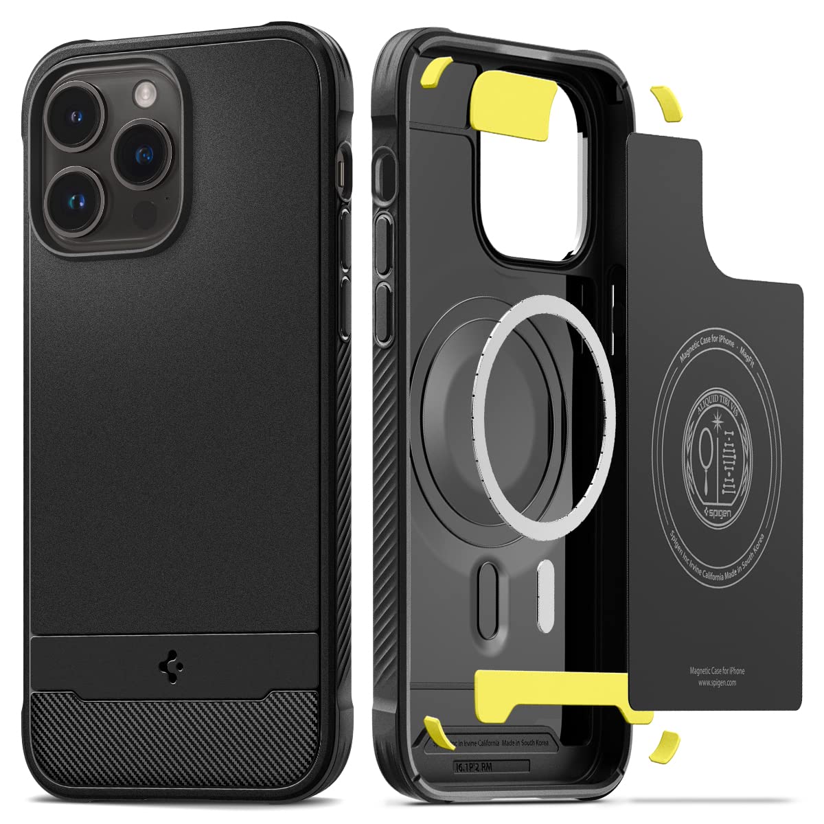 Funda De Teléfono Spigen Rugged Armor Magfit Para Iphone 14 Pro