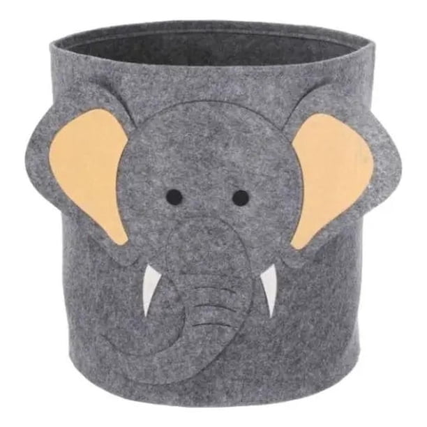 Cesto De Ropa Juguetes Infantil Animales Material Resistente gris oscuro
