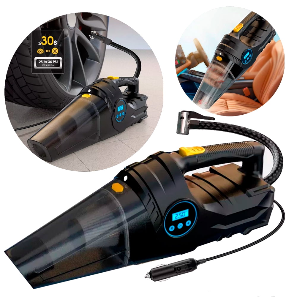 Zhiao - Inflador Y Aspiradora De Auto De Doble Uso Con Linterna