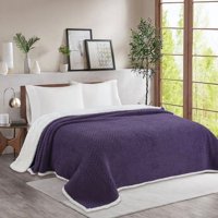 Frazada Andes Chiporro Espiga Morado 1.5 Plaza