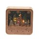 thumbnail image 3 of Casa De Nieve Navideña, Regalo De Navidad Para Niños, Cabaña De Troncos Brillante Para Fiesta, Casa De Vacaciones, Color Madera Cuadrado, 3 of 5