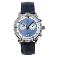 Zeppelin - Reloj Cronógrafo Para Hombre Friedrichshafen Dial Azul Correa Azul 8584-3