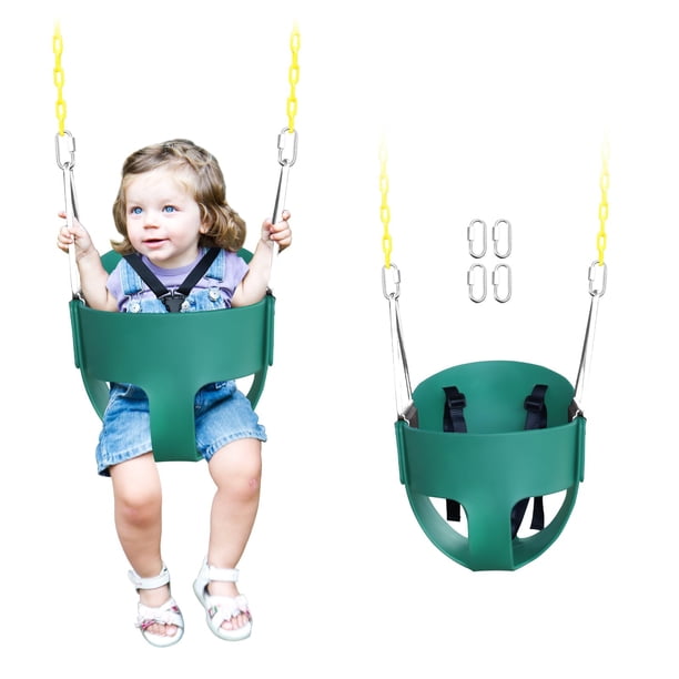 Asiento de columpio para niños pequeños AOBOTE con arnés de seguridad y cadena de 168 cm