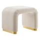 thumbnail image 1 of Taburete Modway Koda Performance Velvet Waterfall, latón y almendra, 1 of 9