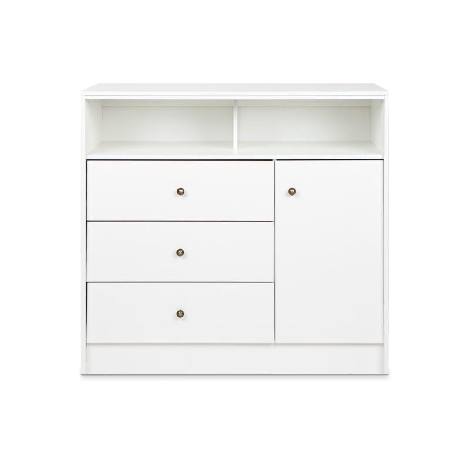 Cómoda 3 Cajones 1 Puerta Kids Blanco 110X120X50 Cm