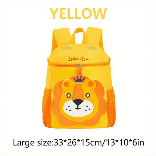 Kindergarten Elementary School Cartoon Schoolbag Boys Girls Cute Lion Backpack Waterproof Lightweight Large Capacity Spine Protection Schoolbag School Season Gift