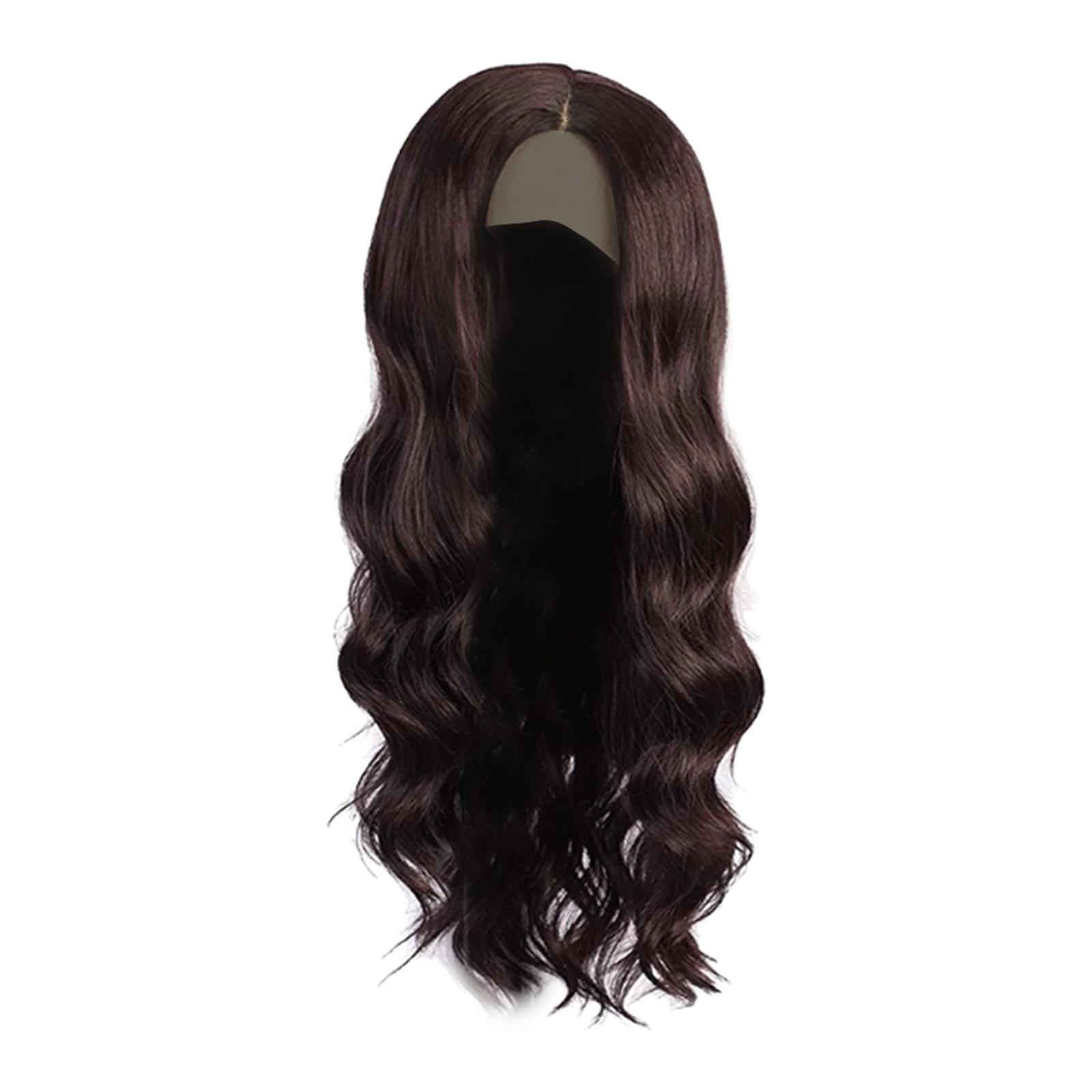 Magideal - Peluca Delantera De Encaje De Moda, Accesorios De Parte Media Para Niñas Peluca Ondulada Encantadora Sintética Resistente Al Calor Para Uso Diario 16 Pulgadas