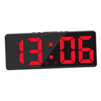 Magideal - Despertador Electrónico, Pantalla Led Usb Con 2 Alarmas Con Atenuador De Repetición Brillo Ajustable Modo De Brillo 5 Para Personas Mayores Oficina En Rojo