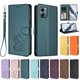 thumbnail image 3 of Motorola MOTO G Play 2025 Funda Billetera con Estampado de Gato, Verde Oscuro, 3 of 6