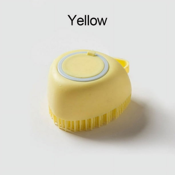 Softness Silicone Pet Brush For Dog & Cat, Dog Hair Massage Bath Brush With Shower Gel Dispenser