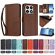 thumbnail image 4 of Funda Cartera Trébol para Xiaomi 17 con Ranuras Tarjetas y Carga Inalámbrica Marrón, 4 of 6