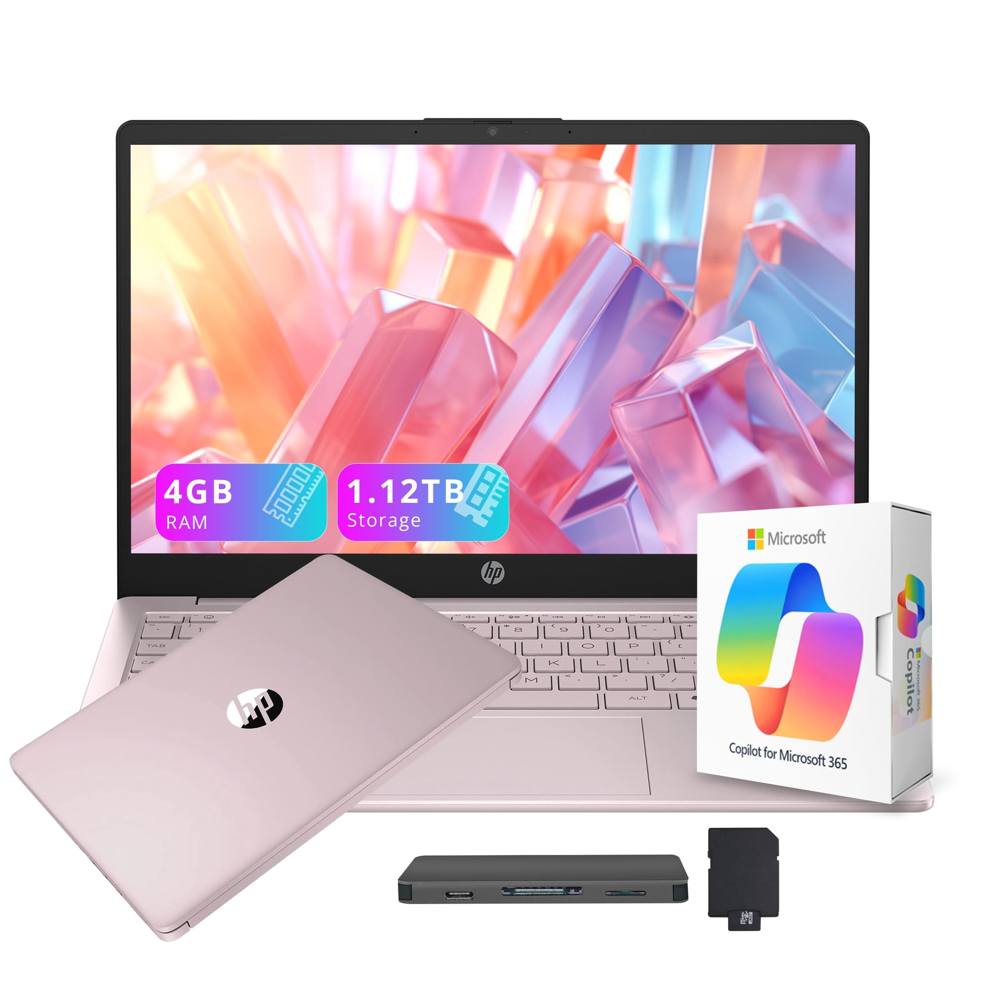 Ordenador Portátil Hp Hd Intel N150 De 14 Pulgadas, 4 Gb De Ram, 1,12 Tb, Wi-fi 6