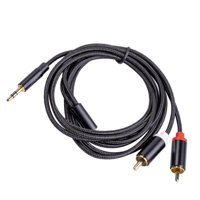 Magideal - Cable Rca 1/1,8/3M 2 Rca Aux Cable De Sonido Cable De 3,5 Mm Conector Estéreo A 2Rca Conector De Enchufes De Teléfono Para Altavoces, Reproductor De 18 Millones