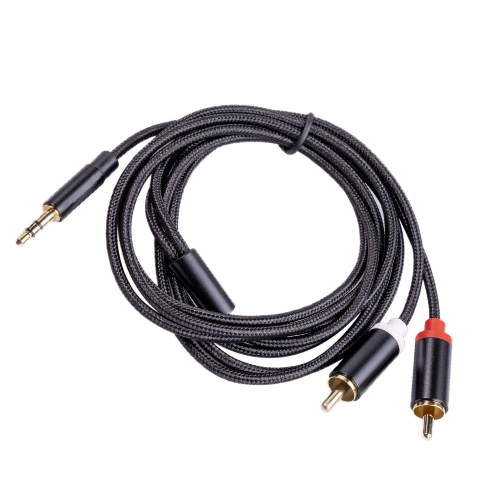 Magideal - Cable Rca 1/1,8/3m 2 Rca Aux Cable De Sonido Cable De 3,5 Mm Conector Estéreo A 2rca Conector De Enchufes De Teléfono Para Altavoces, Reproductor De 18 Millones