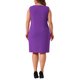thumbnail image 3 of Agnes Orinda Vestido de Talla Grande para Mujer de Escuela Colegio Corte Recto Sin Mangas Cuello Barco Casual Lápiz Trabajo 1X Púrpura, 3 of 6
